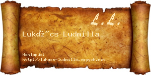 Lukács Ludmilla névjegykártya