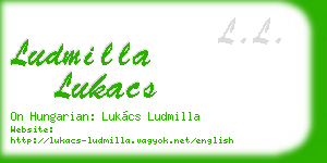 ludmilla lukacs business card